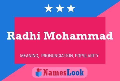 Radhi Mohammad Name Poster