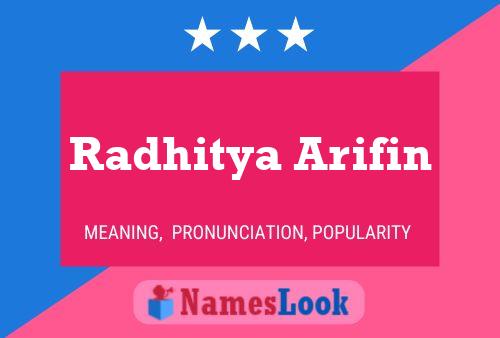 Radhitya Arifin Name Poster