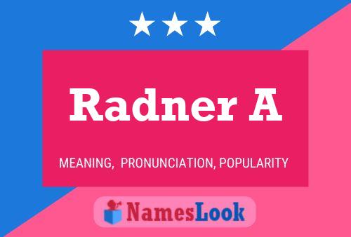 Radner A Name Poster