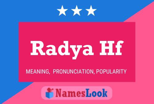 Radya Hf Name Poster