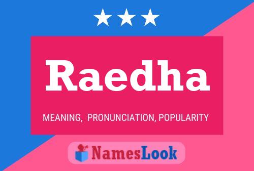 Raedha Name Poster