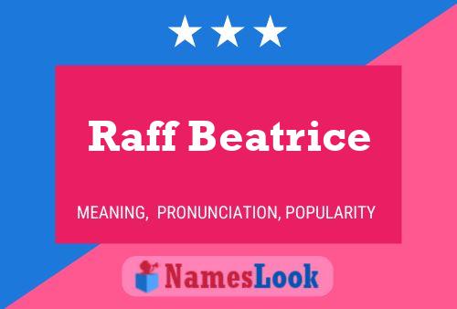 Raff Beatrice Name Poster