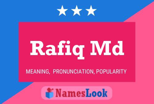 Rafiq Md Name Poster