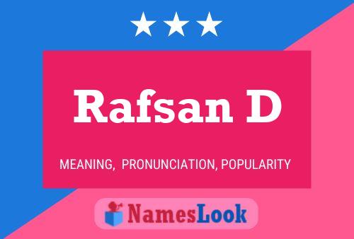 Rafsan D Name Poster