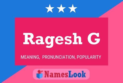 Ragesh G Name Poster