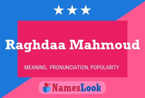 Raghdaa Mahmoud Name Poster