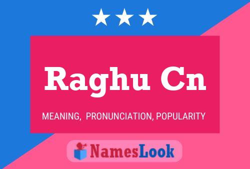 Raghu Cn Name Poster