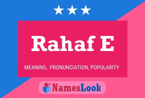 Rahaf E Name Poster