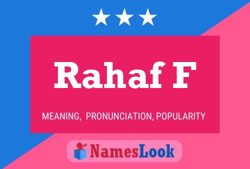 Rahaf F Name Poster