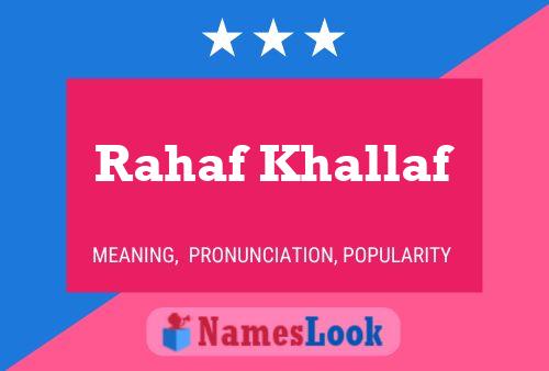 Rahaf Khallaf Name Poster