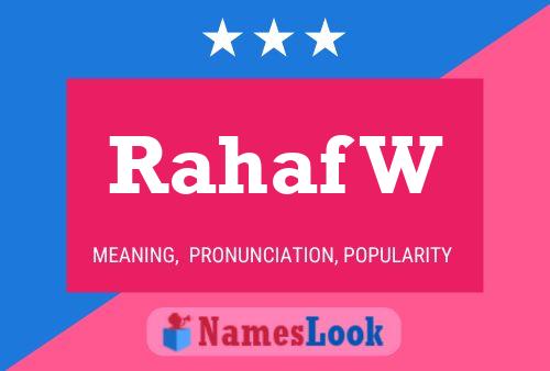 Rahaf W Name Poster