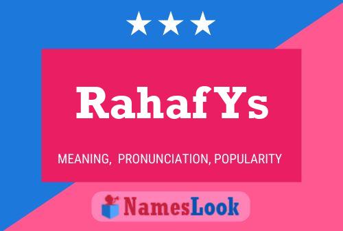 Rahaf Ys Name Poster