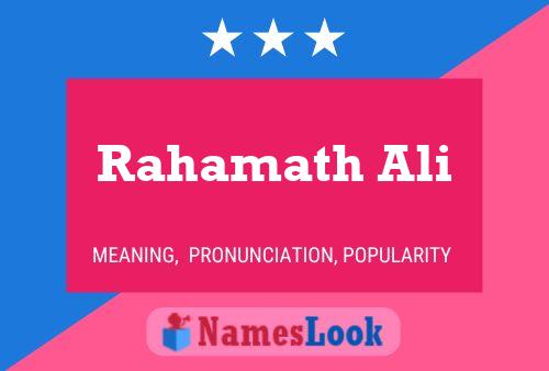 Rahamath Ali Name Poster