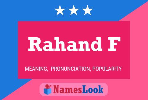 Rahand F Name Poster