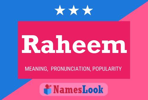 Raheem Name Poster