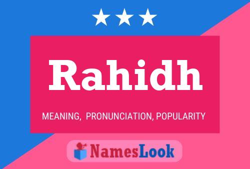 Rahidh Name Poster