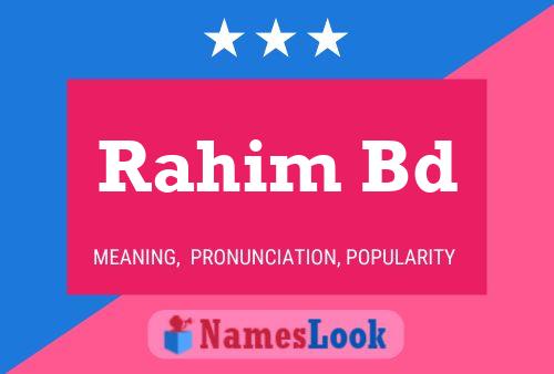 Rahim Bd Name Poster