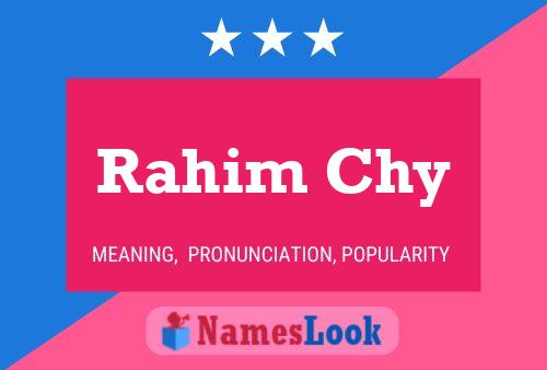 Rahim Chy Name Poster