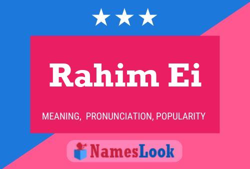 Rahim Ei Name Poster