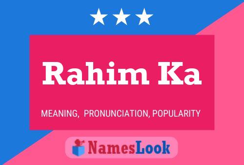 Rahim Ka Name Poster