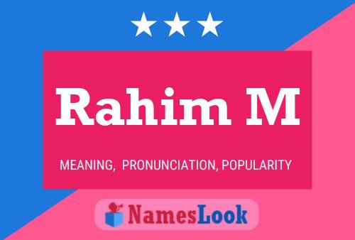 Rahim M Name Poster