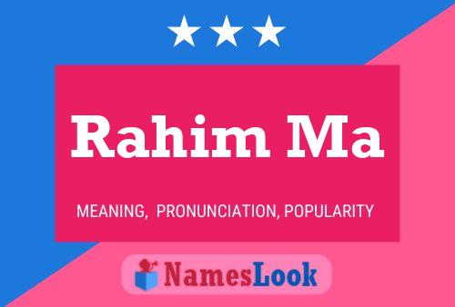 Rahim Ma Name Poster