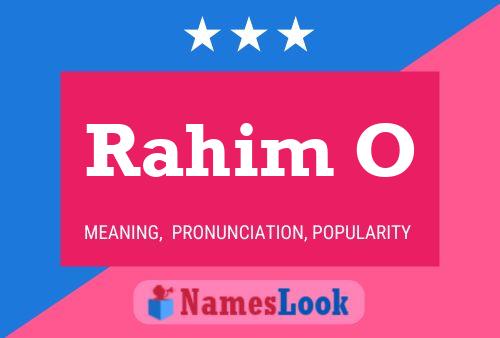 Rahim O Name Poster