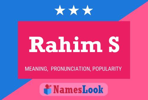 Rahim S Name Poster