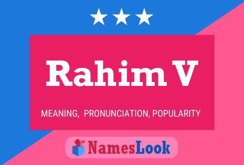 Rahim V Name Poster