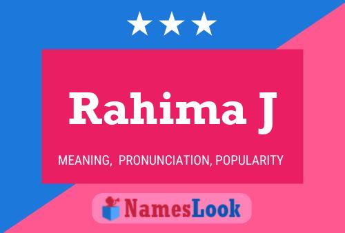 Rahima J Name Poster