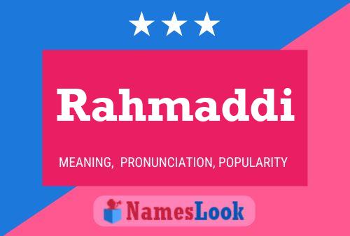 Rahmaddi Name Poster