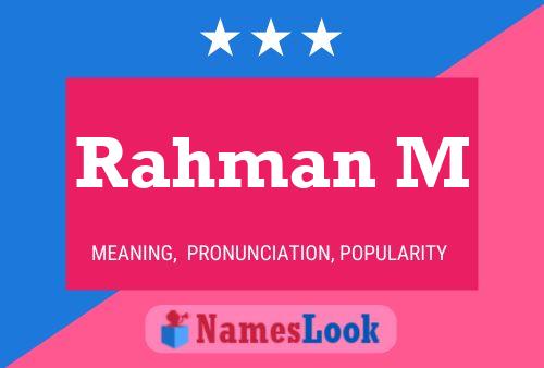 Rahman M Name Poster