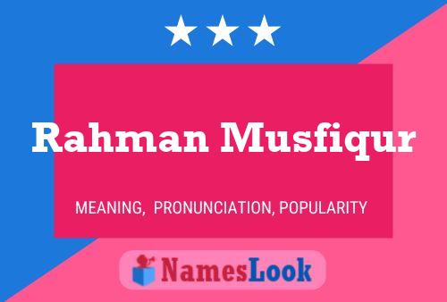 Rahman Musfiqur Name Poster