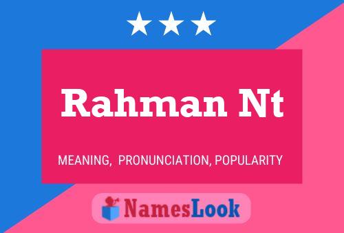 Rahman Nt Name Poster