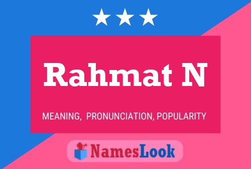 Rahmat N Name Poster