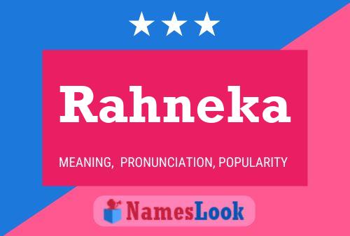 Rahneka Name Poster