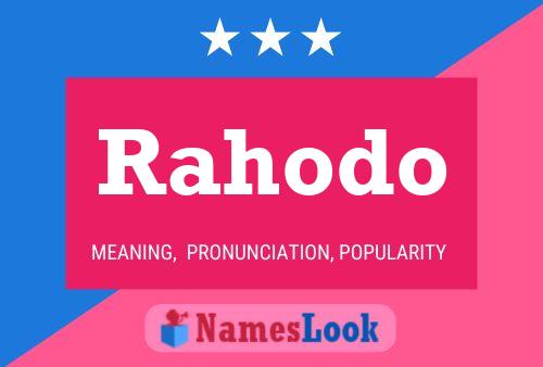 Rahodo Name Poster