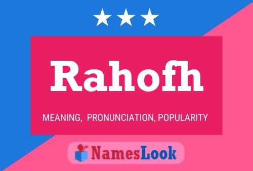 Rahofh Name Poster