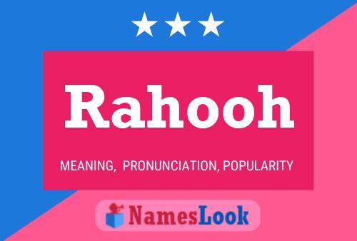 Rahooh Name Poster