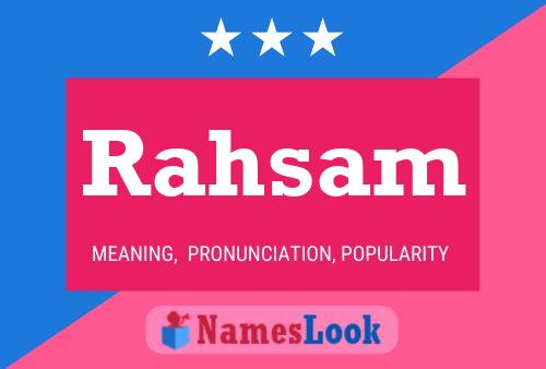 Rahsam Name Poster