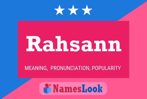 Rahsann Name Poster