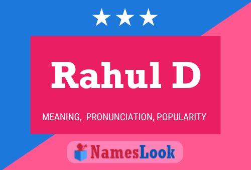 Rahul D Name Poster