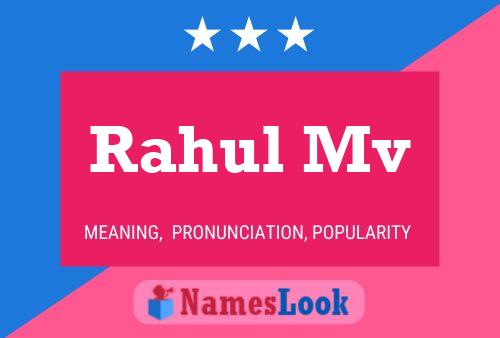 Rahul Mv Name Poster