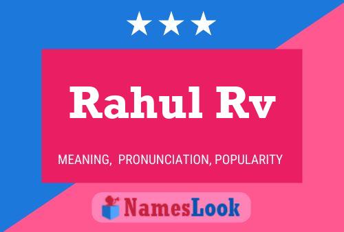 Rahul Rv Name Poster