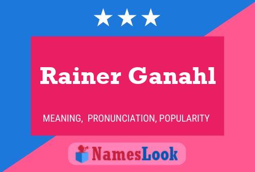 Rainer Ganahl Name Poster