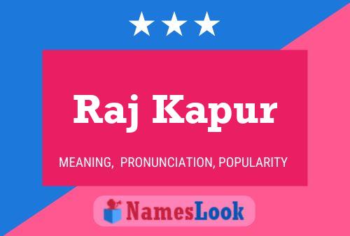 Raj Kapur Name Poster