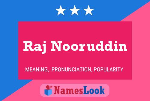 Raj Nooruddin Name Poster