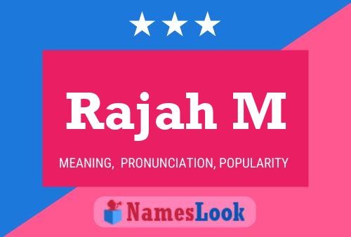 Rajah M Name Poster