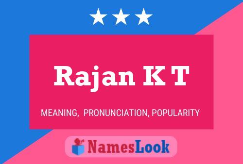 Rajan K T Name Poster