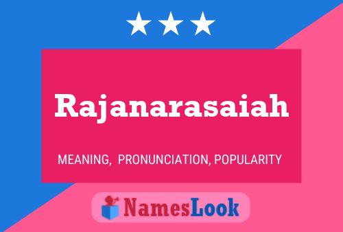 Rajanarasaiah Name Poster